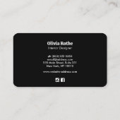 Carte De Visite Fleurs sauvages d'or (Dos)