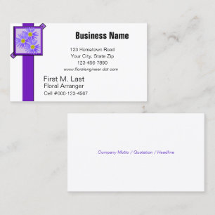 Carte De Visite Fleurs sauvages encadrés