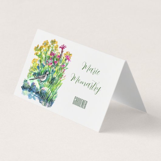 Carte De Visite Fleurs sauvages et un pied (Devant)