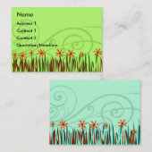 Carte De Visite Fleurs sauvages orange (Devant / Derrière)