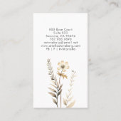 Carte De Visite Fleurs sauvages Whimsical manuscrits Script (Dos)