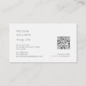 Carte De Visite Fleurs Simples 3D Blanches (Dos)