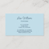 Carte De Visite Fleurs simples 3D blanches (Dos)