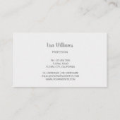 Carte De Visite Fleurs simples 3D blanches (Dos)