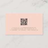 Carte de visite Fleurs simples avec code QR (Dos)