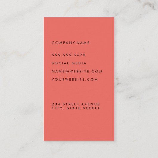 Carte De Visite Fleurs simples élégantes et panneau en bois (Dos)