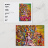 Carte De Visite FLEURS SUR L'imaginaire ROSE IRIS (Devant / Derrière)