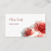 Carte De Visite Fleurs transparentes rouges (Devant)