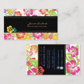 Carte De Visite Fleurs tropicales audacieuses (Devant / Derrière)