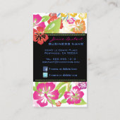 Carte De Visite Fleurs tropicales audacieuses (Dos)