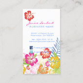 Carte De Visite Fleurs tropicales audacieuses (Dos)