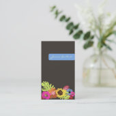 Carte De Visite FLEURS TROPICALES RÉTRO/do-it-yourself ARRIÈRE - P (Debout devant)