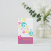 CARTE DE VISITE FLEURS TROPICALES RÉTRO, HIBISCUS (Debout devant)