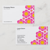 Carte De Visite Fleurs vectorielles II - Blanc (Devant / Derrière)