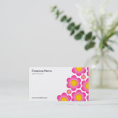 Carte De Visite Fleurs vectorielles II - Blanc (Debout devant)