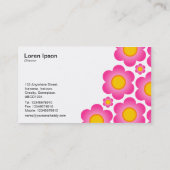 Carte De Visite Fleurs vectorielles II - Blanc (Dos)