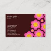 Carte De Visite Fleurs vectorielles II - Brown foncé (Dos)