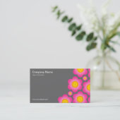 Carte De Visite Fleurs vectorielles II - Gris (Debout devant)