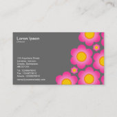 Carte De Visite Fleurs vectorielles II - Gris (Dos)