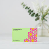 Carte De Visite Fleurs vectorielles II - Vert pastel (Debout devant)