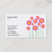 Carte De Visite Fleurs vectorielles III - Blanc (Dos)