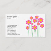 Carte De Visite Fleurs vectorielles III - (Lin) (Dos)