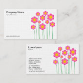 Carte De Visite Fleurs vectorielles III - (Lin) (Devant / Derrière)