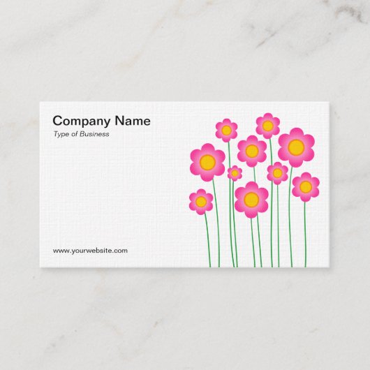 Carte De Visite Fleurs vectorielles III - (Lin) (Devant)