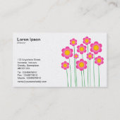 Carte De Visite Fleurs vectorielles III - (Perle) (Dos)