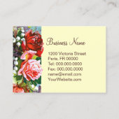 Carte De Visite Fleurs victoriennes - CHANGER DE COULEUR (Dos)