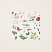 CARTE DE VISITE : "FLEURS VINTAGES" (Devant)