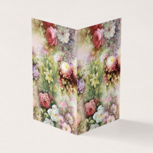 Carte De Visite Fleurs vintages