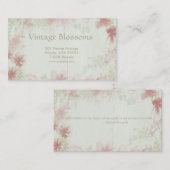Carte De Visite Fleurs vintages (Devant / Derrière)
