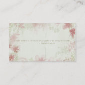 Carte De Visite Fleurs vintages (Dos)