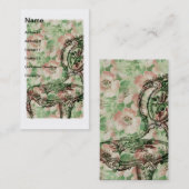 Carte De Visite Fleurs Vintages Chaise française (Devant / Derrière)