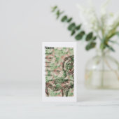 Carte De Visite Fleurs Vintages Chaise française (Debout devant)