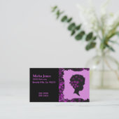 Carte De Visite Fleurs vintages dans l'Afro (Debout devant)