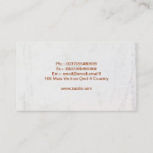 Carte De Visite Fleurs vintages dessinant élégant vieil et vieilli (Dos)