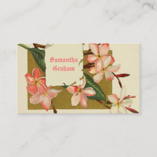 Carte De Visite fleurs vintages rose rose rose rose florale person