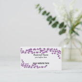 Carte De Visite Fleurs Violettes (Debout devant)