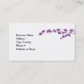 Carte De Visite Fleurs Violettes (Dos)