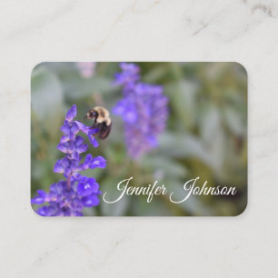 Carte De Visite Fleurs violettes Jardin Nature Bee Bumblebee Photo