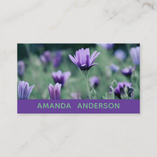 Carte De Visite Fleurs violettes lavande
