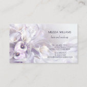 Carte De Visite Fleurs Violettes Luxe (Dos)