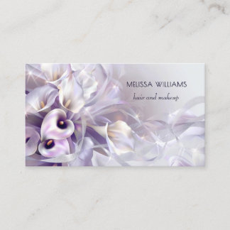 Carte De Visite Fleurs Violettes Luxe