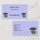 Carte De Visite Fleurs Violettes Modernes (Devant / Derrière)