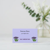 Carte De Visite Fleurs Violettes Modernes (Debout devant)