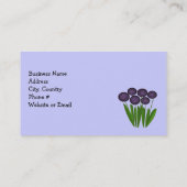 Carte De Visite Fleurs Violettes Modernes (Dos)
