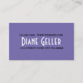 Carte De Visite Fleurs violettes Shop Florist (Dos)