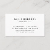 Carte De Visite Fleurs violettes, Verdure, Fleuriste, Boutique De (Dos)